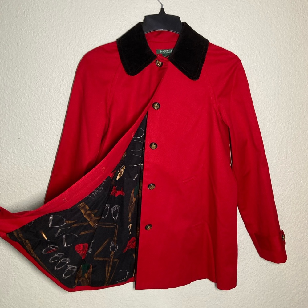 Ralph Lauren Red Jacket with Black Collar